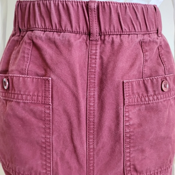 Talbots Slim Cargo Pants Cranberry Red Cotton Blend Classic Carhartt Style Sz 10 - Picture 10 of 17